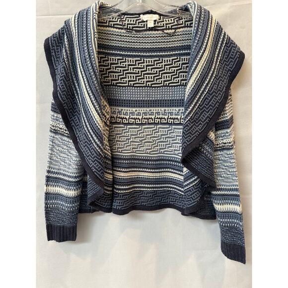 Charter Club Blue and White Open Cardigan Size P/L - Picture 1 of 5
